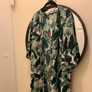 Rachel Zoe palm print caftan